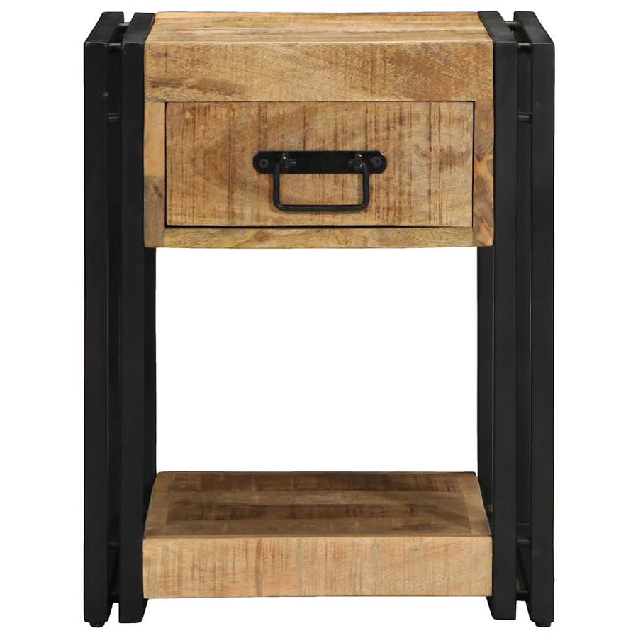 Nachtkastjes 2 stuks 40x40x50 cm Massief ruw hout Mango