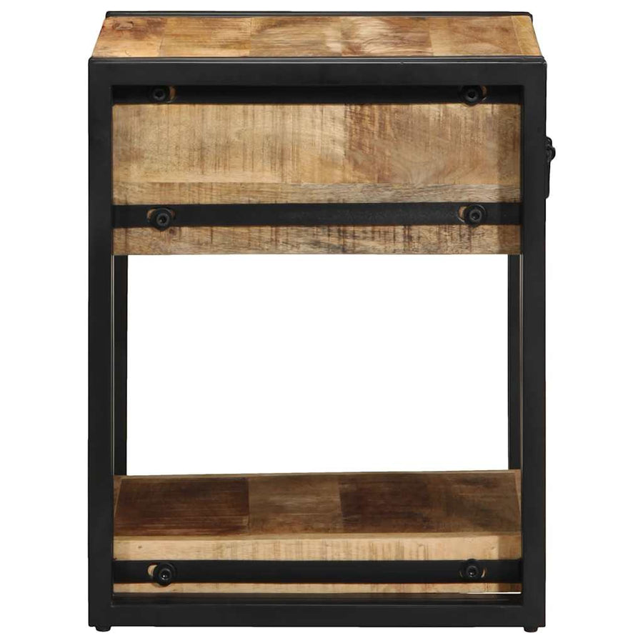 Nachtkastjes 2 stuks 40x40x50 cm Massief ruw hout Mango