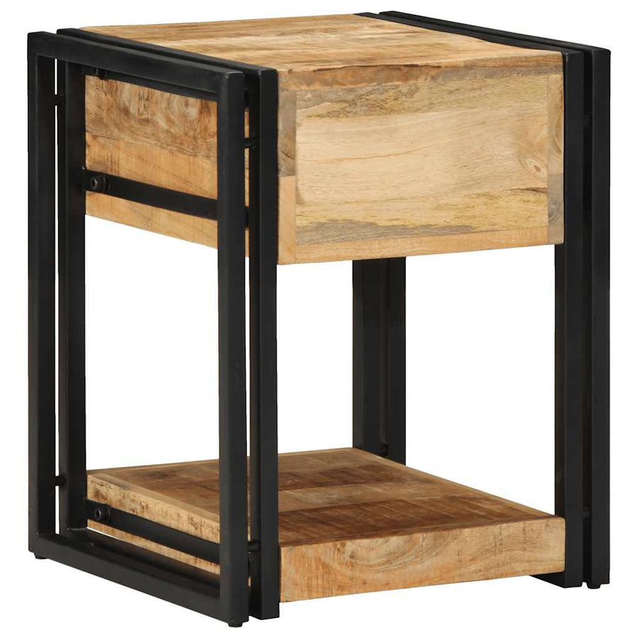 Nachtkastjes 2 stuks 40x40x50 cm Massief ruw hout Mango