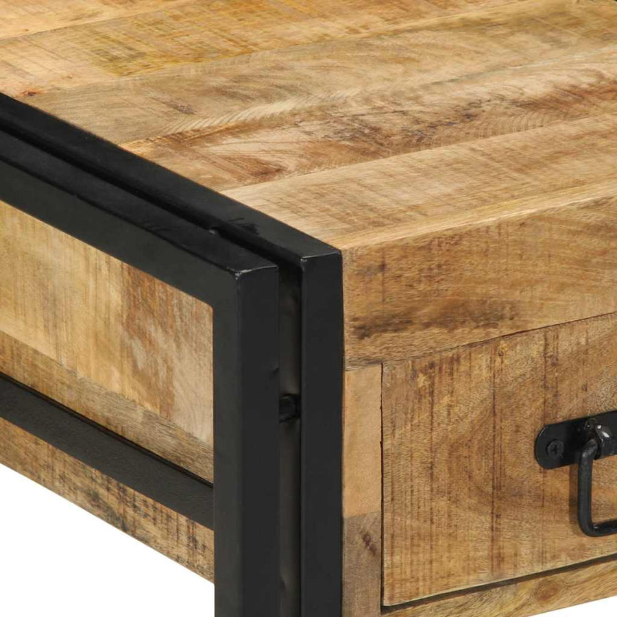 Nachtkastjes 2 stuks 40x40x50 cm Massief ruw hout Mango