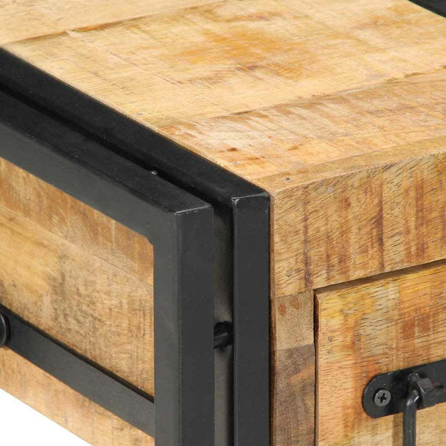 Nachtkastje 2 pcs Bruin 30 x 30 x 40 cm massief mangohout