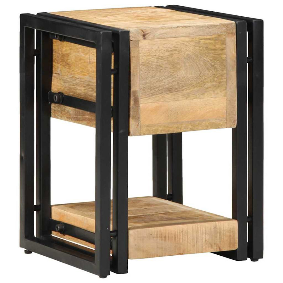 Nachtkastje 2 pcs Bruin 30 x 30 x 40 cm massief mangohout