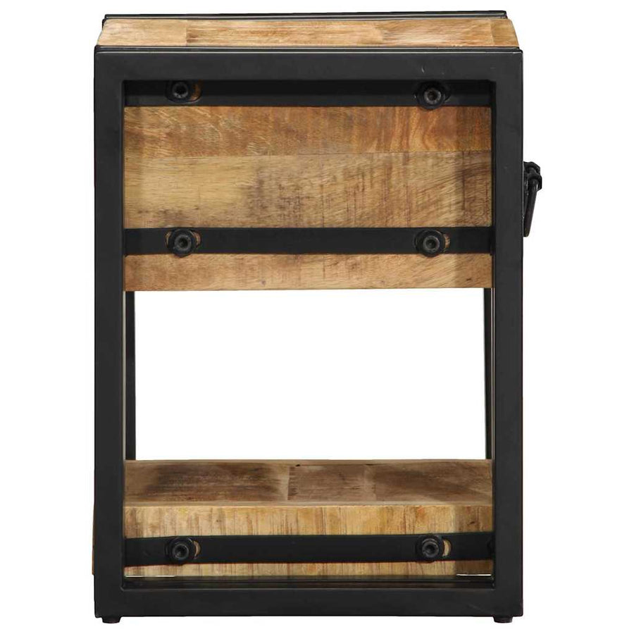 Nachtkastje 2 pcs Bruin 30 x 30 x 40 cm massief mangohout