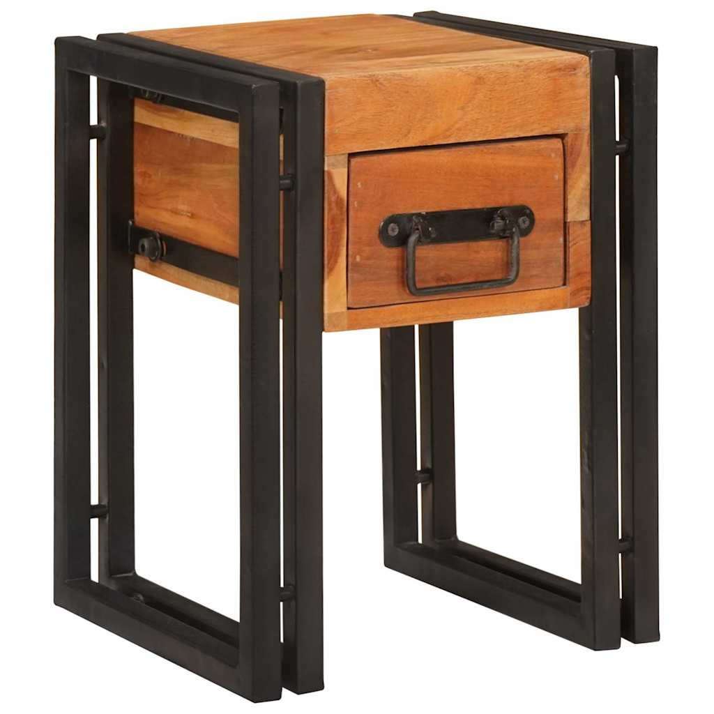 Bijzettafel Anders 30 x 30 x 40 cm Massief acaciahout en Metaal