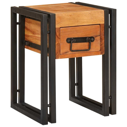 Bijzettafel Anders 30 x 30 x 40 cm Massief acaciahout en Metaal