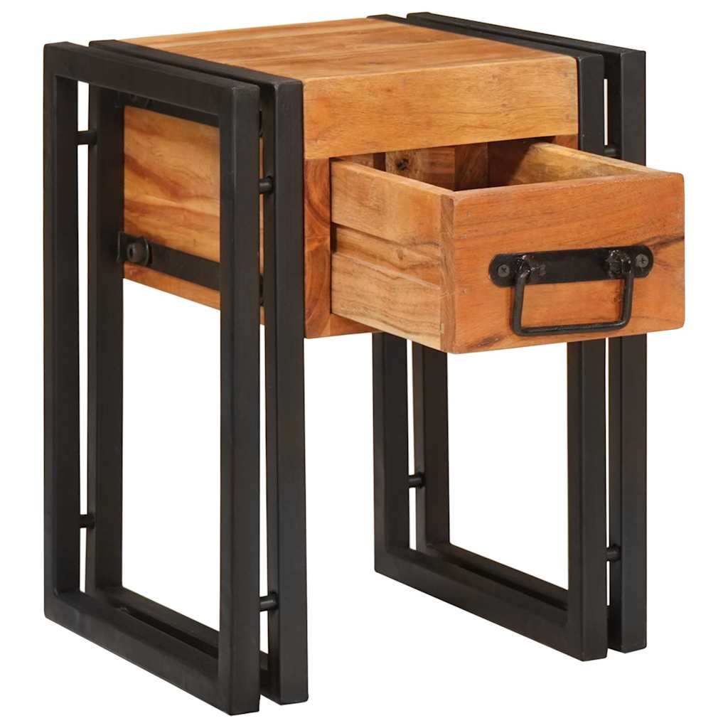 Bijzettafel Anders 30 x 30 x 40 cm Massief acaciahout en Metaal