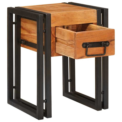 Bijzettafel Anders 30 x 30 x 40 cm Massief acaciahout en Metaal