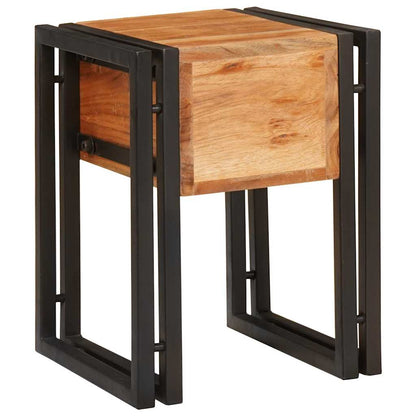 Bijzettafel Anders 30 x 30 x 40 cm Massief acaciahout en Metaal