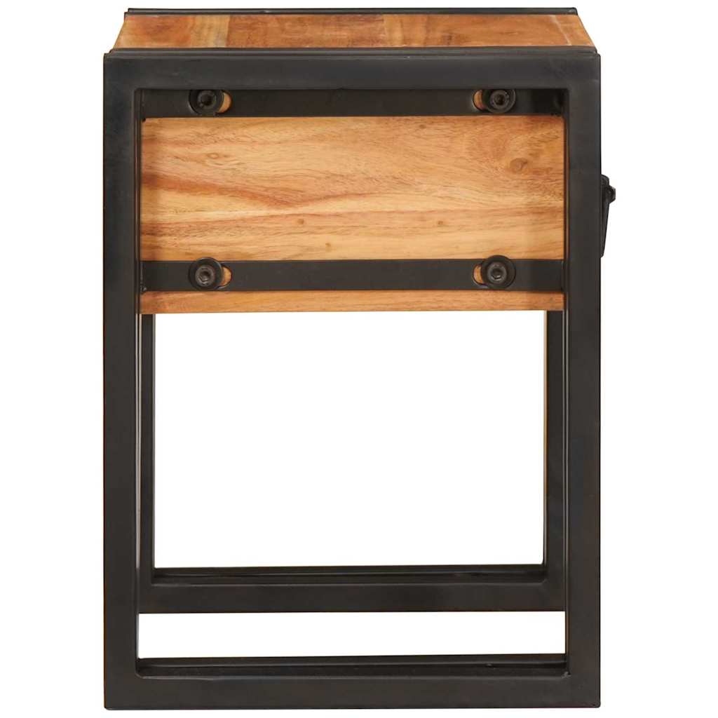 Bijzettafel Anders 30 x 30 x 40 cm Massief acaciahout en Metaal