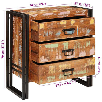 Dressoir met lade Bruin 66 x 33 x 70 cm Massief gerecycled hout