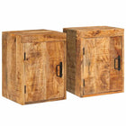 Nightstand 2 pcs Brown 35 x 33 x 48 cm Solid Mango Wood