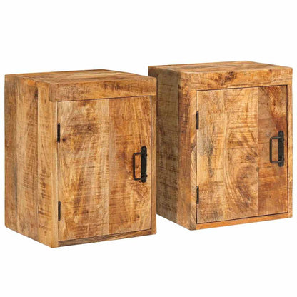 Nachtkastje 2 pcs Bruin 35 x 33 x 48 cm Massief Mango Hout