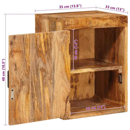 Nachtkastje 2 pcs Bruin 35 x 33 x 48 cm Massief Mango Hout