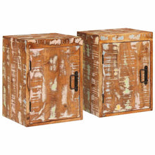 Nachtkastje 2 pcs Bruin 35 x 33 x 48 cm Massief Gerecycled Hout