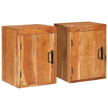 Nachtkastje 2 pcs Bruin 35 x 33 x 48 cm Massief Hout Acacia
