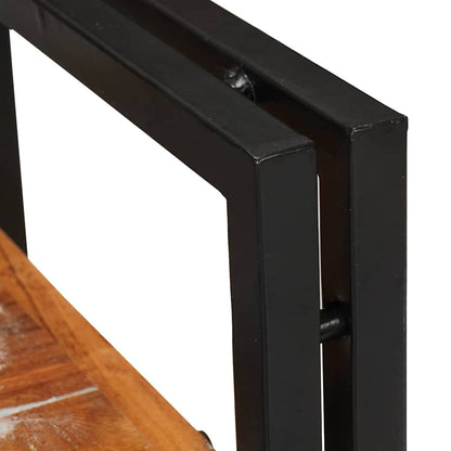 Nachtkastje 2 pcs Bruin en zwart Massief Gerecycled Hout