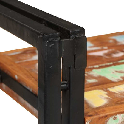 Nachtkastje 2 pcs Bruin en zwart Massief Gerecycled Hout