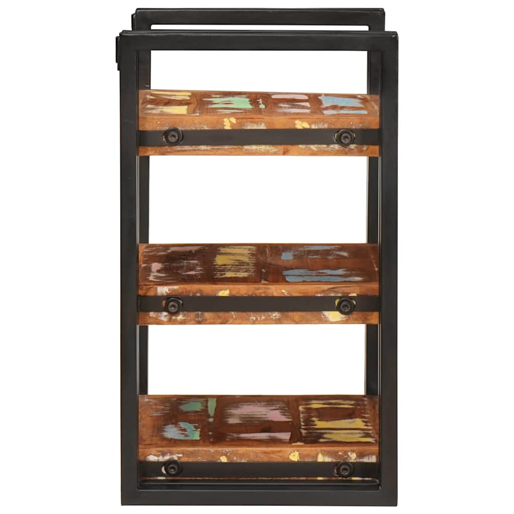 Nachtkastje 2 pcs Bruin en zwart Massief Gerecycled Hout