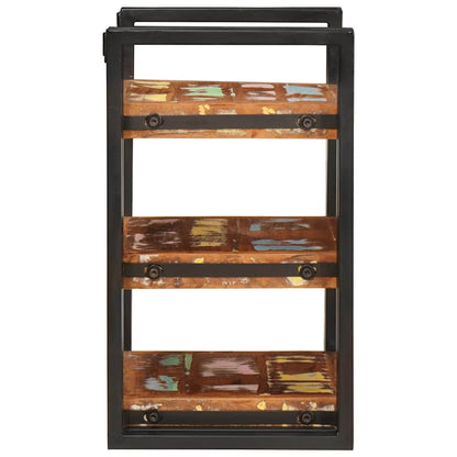 Nachtkastje 2 pcs Bruin en zwart Massief Gerecycled Hout