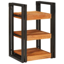 Nachtkastje 2 pcs Bruin en zwart Massief Hout Acacia