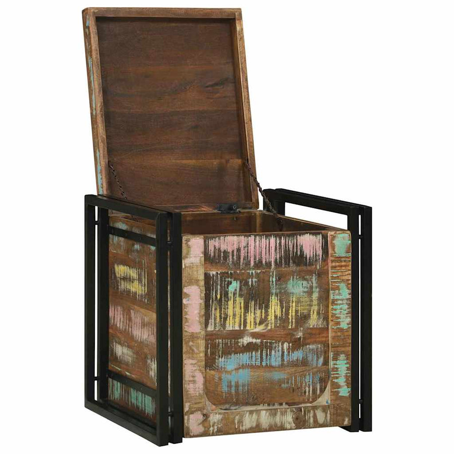 Opbergkisten met opslag 50 x 50 x 50 cm Massief gerecycled hout