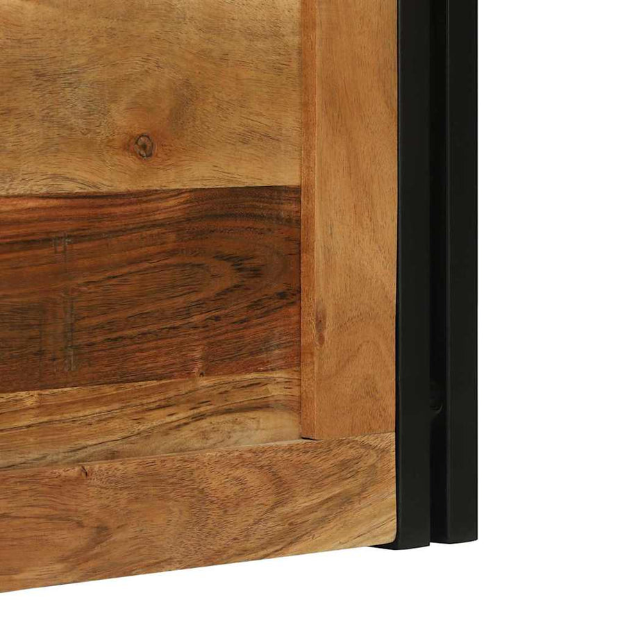 Opbergbox met opslag Bruin en zwart 80 x 50 x 50 cm Acaciahout