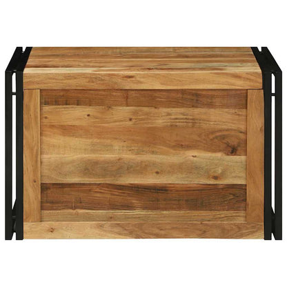 Opbergbox met opslag Bruin en zwart 80 x 50 x 50 cm Acaciahout