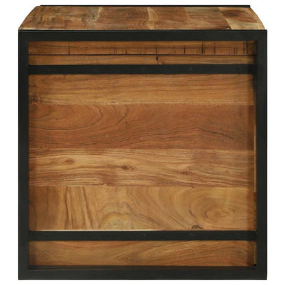 Opbergbox met opslag Bruin en zwart 80 x 50 x 50 cm Acaciahout