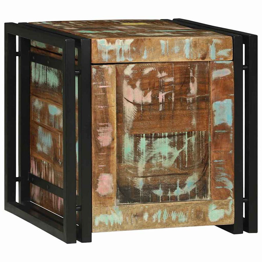 Opslagdoos Meerkleurig 40 x 40 x 40 cm Massief acaciahout