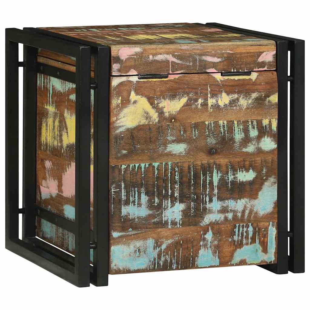 Opslagdoos Meerkleurig 40 x 40 x 40 cm Massief acaciahout