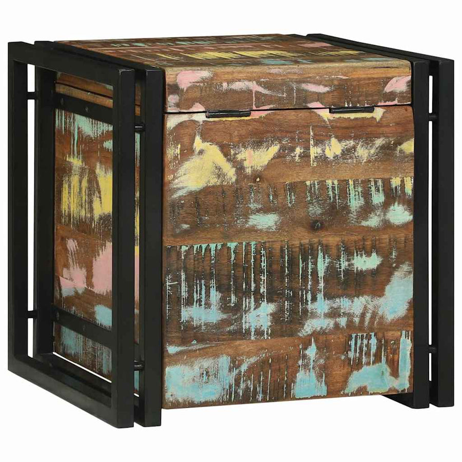 Opslagdoos Meerkleurig 40 x 40 x 40 cm Massief acaciahout