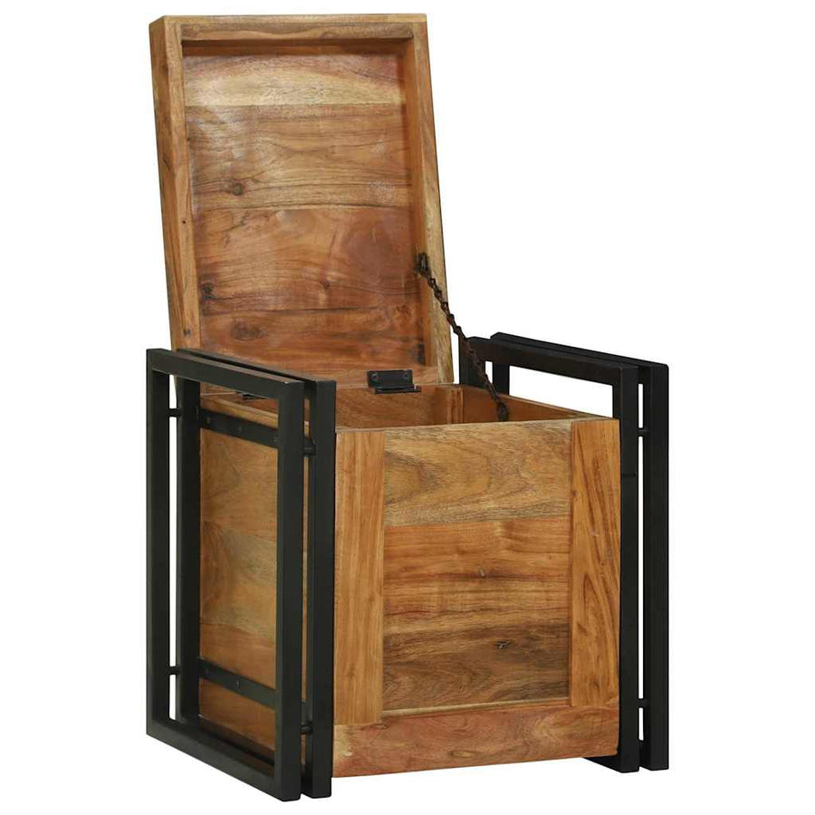 Opbergkisten Bruin 40 x 40 x 40 cm Massief acaciahout