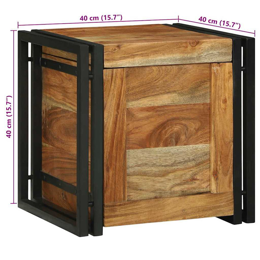 Opbergkisten Bruin 40 x 40 x 40 cm Massief acaciahout