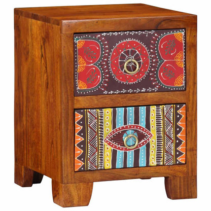 Nachtkastje 2 st 35x35x45 cm massief acaciahout
