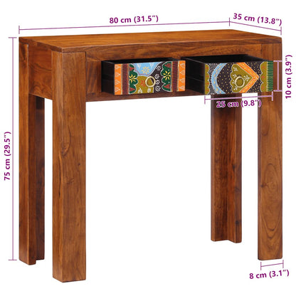 Wandtafel 80X35X75 Cm Massief Acaciahout 80 cm