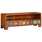 TV cabinet 110x30x40 cm solid acacia wood multicolour