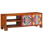 TV cabinet 110x30x40 cm solid acacia wood multicolour