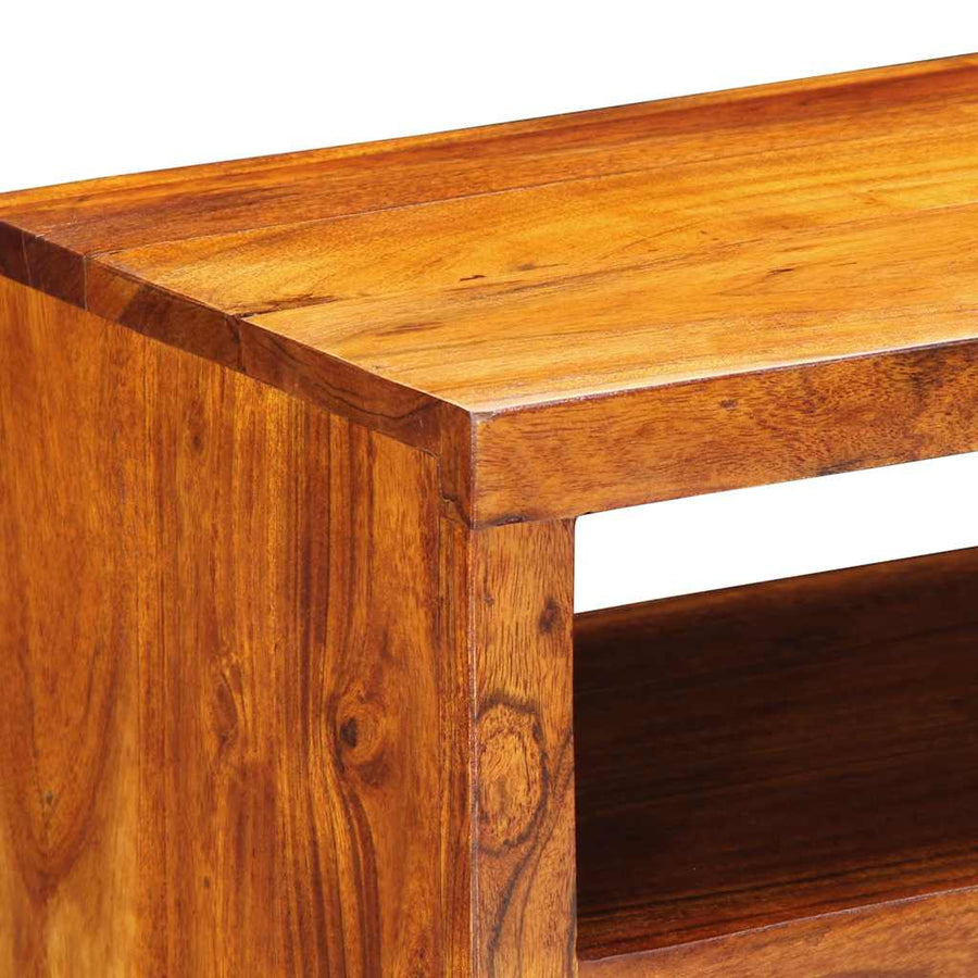 Tv-Wandmeubel 90X30X30 Massief Acaciahout Meerkleurig