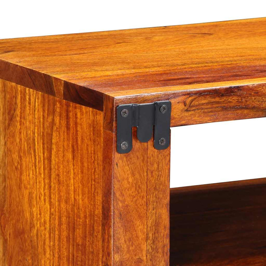 Tv-Wandmeubel 90X30X30 Massief Acaciahout Meerkleurig