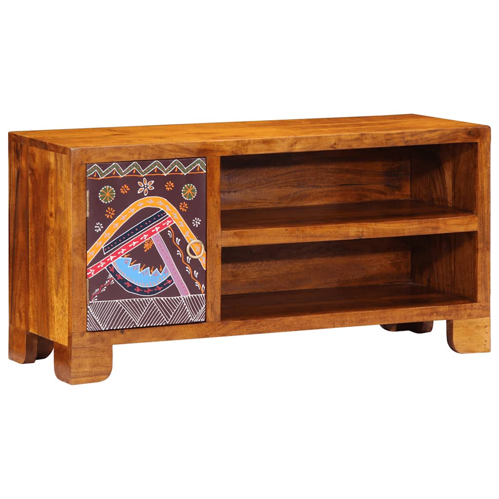 TV-meubel 90x30x45 massief acaciahout meerkleurig