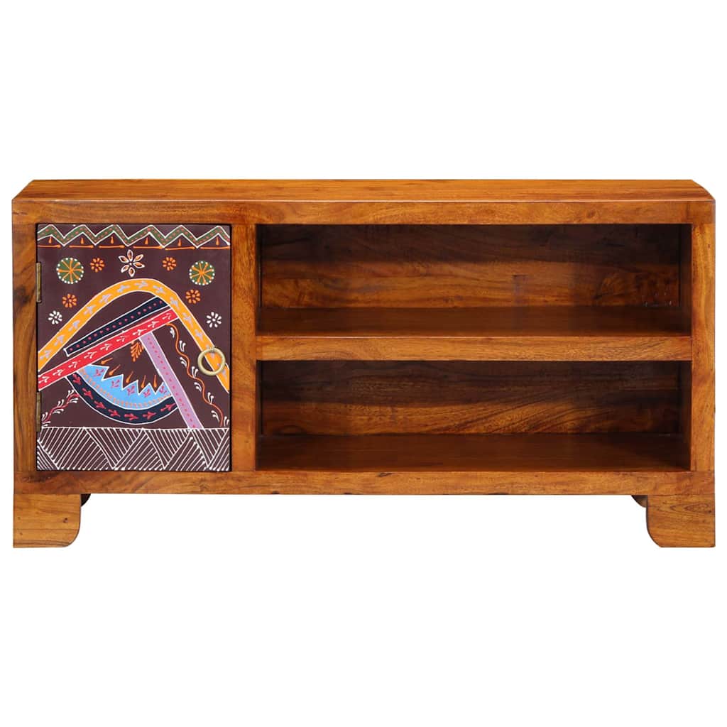 TV-meubel 90x30x45 massief acaciahout meerkleurig