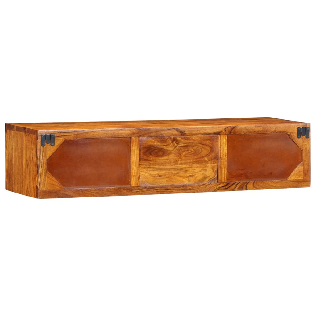 Tv-wandmeubel 100x30x22 massief acaciahout meerkleurig