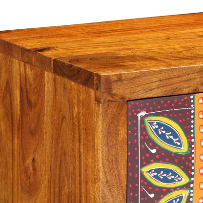 Tv-wandmeubel 100x30x22 massief acaciahout meerkleurig