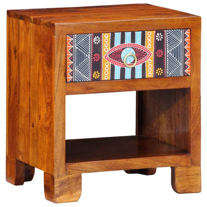 Dressoir met lade Multikleur 40 x 35 x 45 cm Massief acaciahout