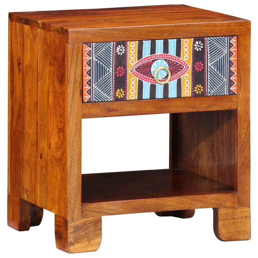 Dressoir met lade Multikleur 40 x 35 x 45 cm Massief acaciahout