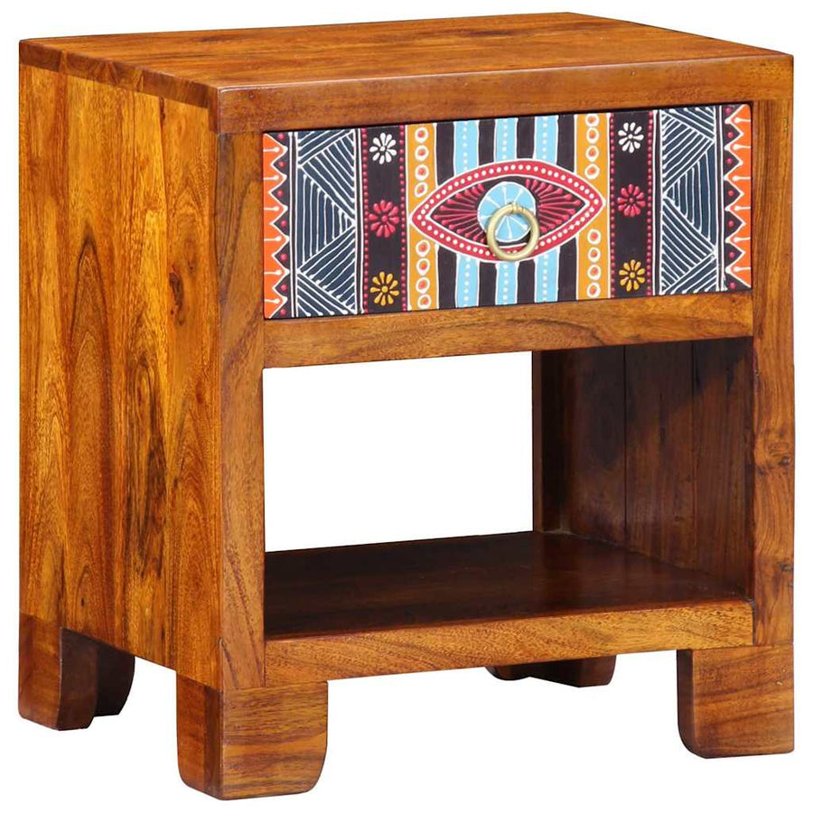 Dressoir met lade Multikleur 40 x 35 x 45 cm Massief acaciahout