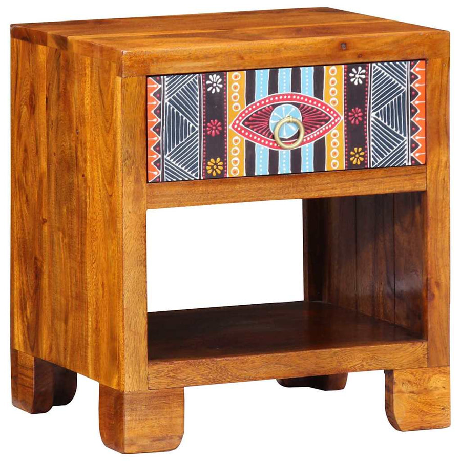 Dressoir met lade Multikleur 40 x 35 x 45 cm Massief acaciahout
