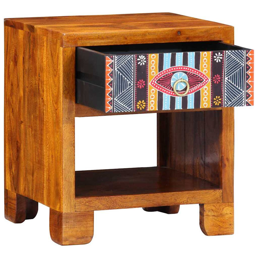 Dressoir met lade Multikleur 40 x 35 x 45 cm Massief acaciahout