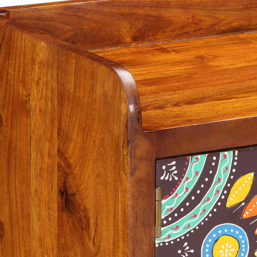 Schoenenkast Multikleur 90 x 35 x 40 cm Massief Acaciahout