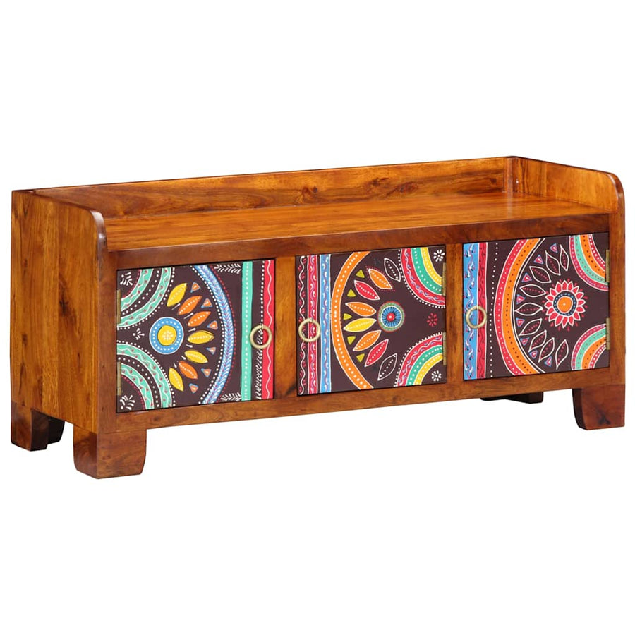 Schoenenkast Multikleur 90 x 35 x 40 cm Massief Acaciahout